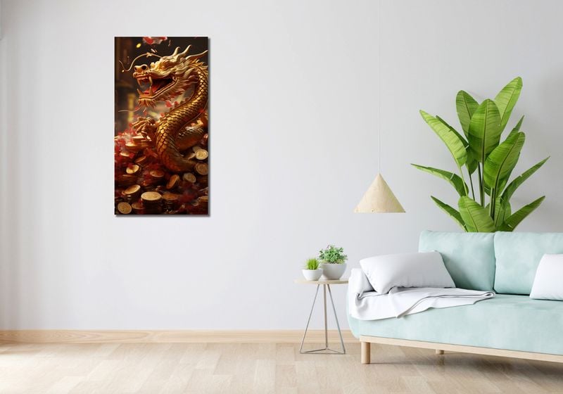 Obraz 50x100cm Smok Bogactwa zdjęcie 2