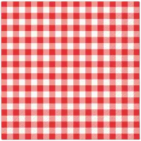 serwetki 2-war. gingham red 33cmx33cm 50 szt.