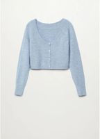 Mango Kardigan Neusi Niebieski Regular Fit XL