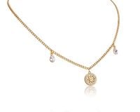 naszyjnik z ażurową zawieszką, z kryształkami z kolekcji teen