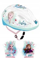 Kask rowerowy rękawiczki na rower hulajnogę KRAINA LODU Frozen Elsa Anna