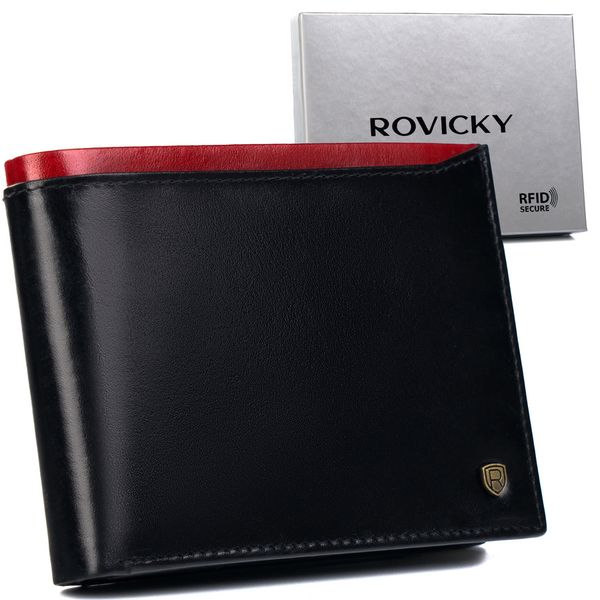 portfel męski n992-rvt black+red zdjęcie 1