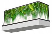 Osłona balkonowa zieleń motywy roślinne liście