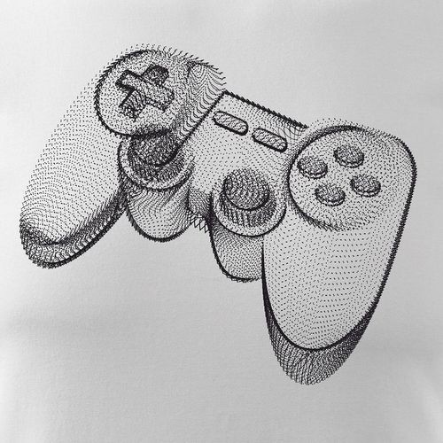 Koszulka z padem dla gracza gamer gamingowa pad ps 5 męska biała REGULAR L na Arena.pl