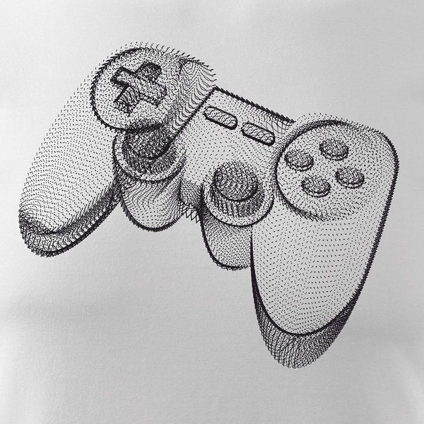 Koszulka z padem dla gracza gamer gamingowa pad ps 5 męska biała REGULAR L zdjęcie 2