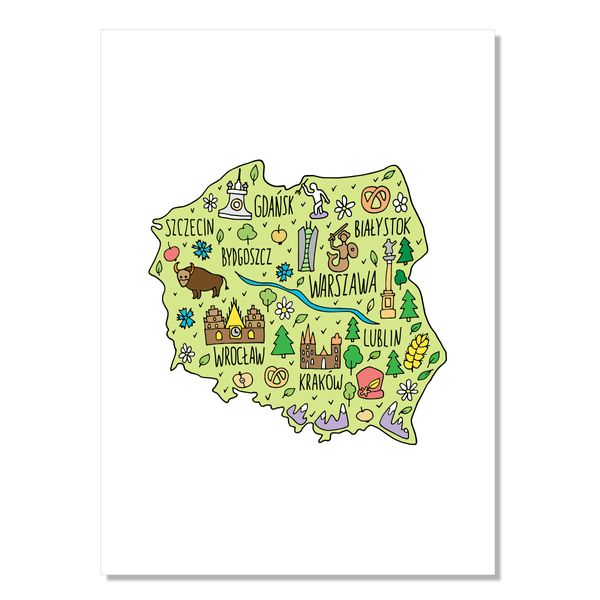 Obraz Mapa Polski zdjęcie 1