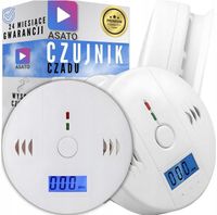 CZUJNIK CZADU LCD TLENKU WĘGLA GAZU CERTYFIKOWANY BEZPRZEWODOWY