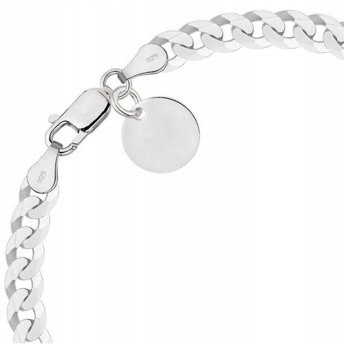 SREBRNA PEŁNA BRANSOLETKA MĘSKA PANCERKA PR. 925 + PUDEŁKO Z DEDYKACJĄ na Arena.pl