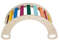 Bujak Huśtawka Tęczowy Most + PODUSZKA Zestaw Montessori