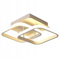 LAMPA WISZĄCA ŻYRANDOL PLAFON LED NEUTRALNA BIEL 2 PUNKTY 22W