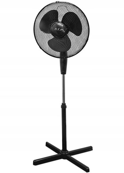 STP FF-40B3 MOCNY WENTYLATOR PODŁOGOWY 40W 40CM REGULOWANY 126CM CZARNY ALU zdjęcie 1