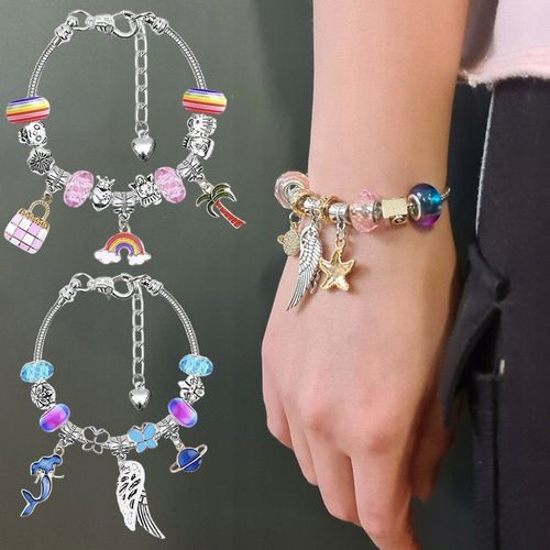 ZESTAW DO ROBIENIA BRANSOLETEK BIŻUTERI NASZYJNIK KORALIKI CHARMS ZAWIESZKI na Arena.pl