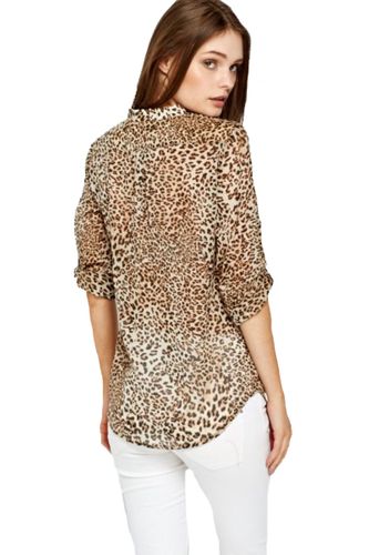 Bluzka Leopard, Żabot - 34 / XS na Arena.pl