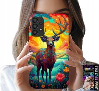 ETUI DO SAMSUNG GALAXY A53 5G - KOLOROWE WZORY JELEŃ ŁOŚ ZWIERZĘTA LEŚNE