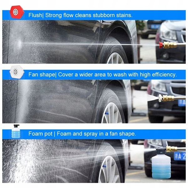 MYJKA Ciśnieniowa AKUMULATOROWA 60bar ZESTAW 500W zdjęcie 7