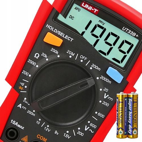 UNI-T UT33B+ Multimetr do domu samochodu auta TEST Baterii 2x AAA + na Arena.pl
