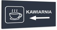 Tabliczka informacyjna ATRACYTOWA z dibondu KAWIARNIA NADRUK UV