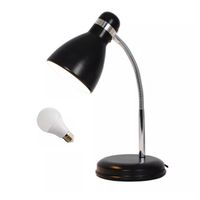 LED LAMPA BIURKOWA SIMON E27 31CM CZARNA REGULOWANA