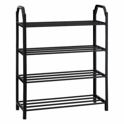 Regał na buty 4 półki czarny zdjęcie 1