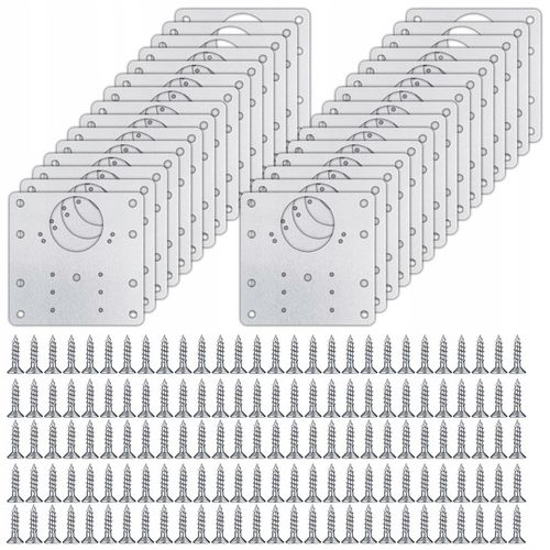 30x PŁYTKA DO NAPRAWY WYRWANYCH ZAWIASÓW MEBLOWYCH SZAFEK ZESTAW na Arena.pl