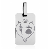 SREBRNY NIEŚMIERTELNIK WISIOREK PARA ZAKOCHANYCH SREBRO PRÓBY 925 GRAWER GRATIS!