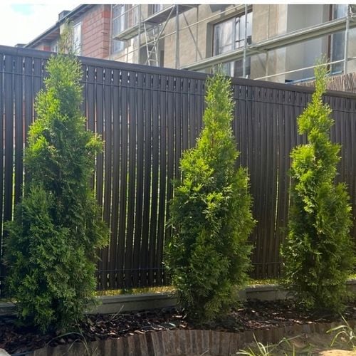 GRAFITOWA OSŁONA NA PŁOT LISTWY NA OGRODZENIE PANELE LAMELE 152X250CM na Arena.pl