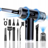 MINI MOCNY BEZPRZEWODOWY ODKURZACZ RĘCZNY 2w1 DO KLAWIATURY AUTA DOMU USB