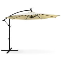 Parasol ogrodowy MILIN 245x300x300 duży z oświetleniem LED beżowy