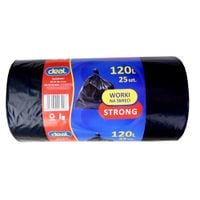 worki na śmieci 120l czarne strong ld 25szt