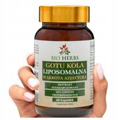 Gotu Kola liposomalna Wąkrota Azjatycka standaryzowana 60 kaps. mózg skóra