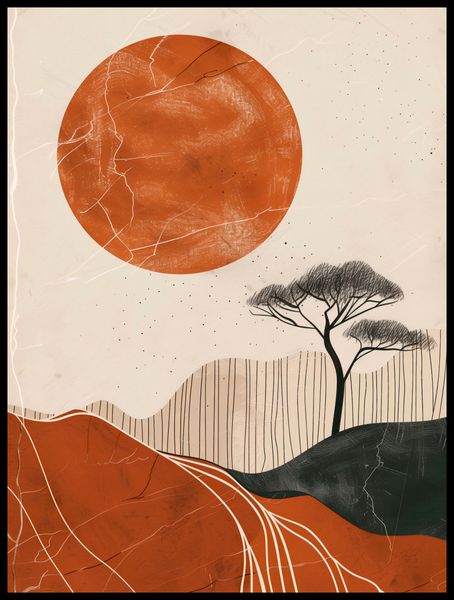 Plakat 60x80cm Afrykański Zachód Słońca zdjęcie 2