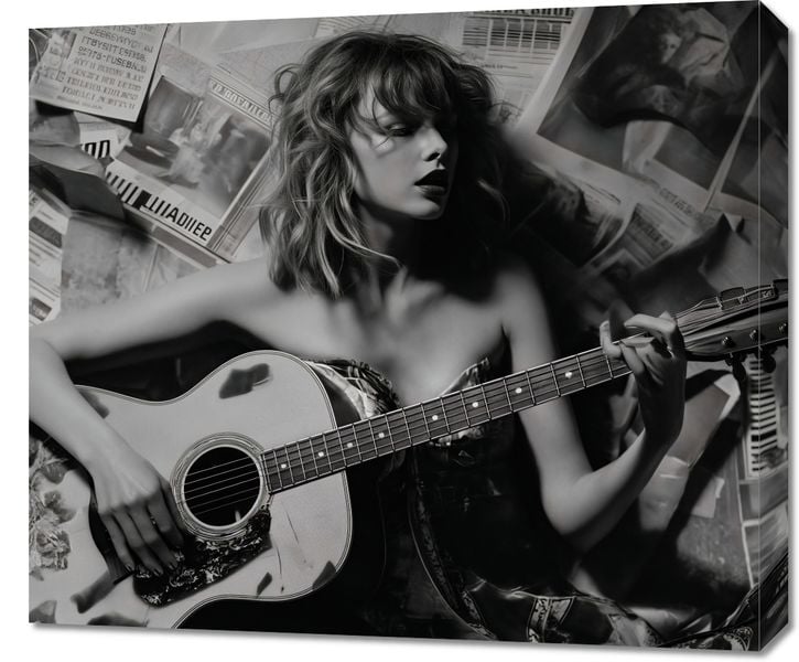 Obraz 70x60cm Młoda Gitarzystka zdjęcie 1