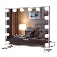 Lustro do makijażu LED z 3 trybami oświetlenia 50 x 40 cm