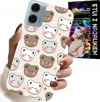 ETUI DO MOTOROLA G24 / G04 - MIŚ MISIE WZORY DLA NAJMŁODSZYCH + FOLIA