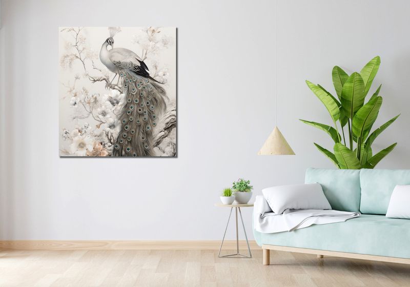 Obraz 90x100cm Pawia Gracja zdjęcie 2