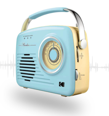 Retro Radio RR-7302 Bluetooth AUX USB AM FM Styl Vintage Przenośne Niebieskie na Arena.pl