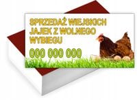 Wizytówki firmowe reklamowe 200szt różne wzory SPRZEDAŻ JAJA WIEJSKIE