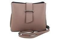 Torebka wizytowa na ramię - Różowa pudrowa