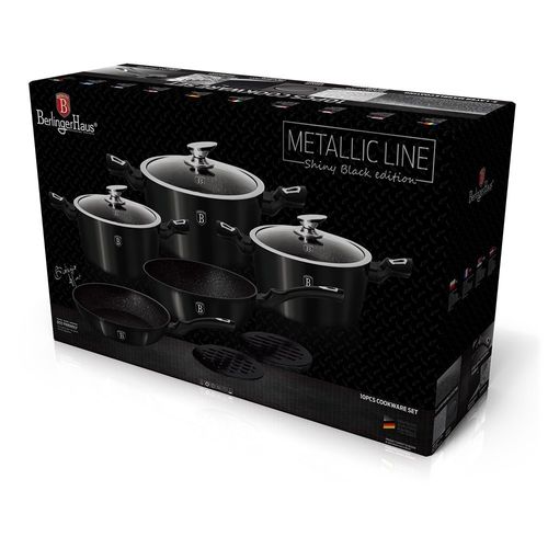 GARNKI BERLINGER HAUS 10 ELE METALLIC SHINY BLACK BH-1663 na Arena.pl
