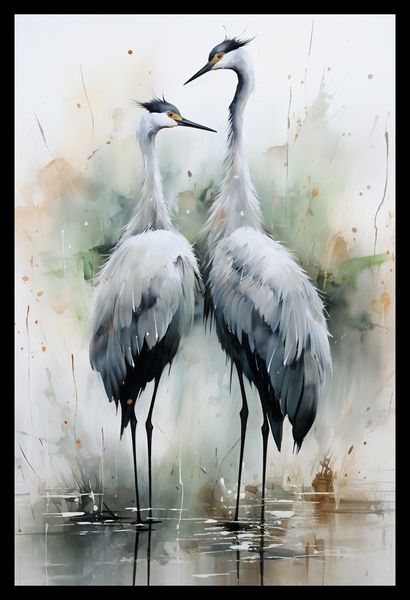 Plakat 30x45cm Tańczące Czaple zdjęcie 2