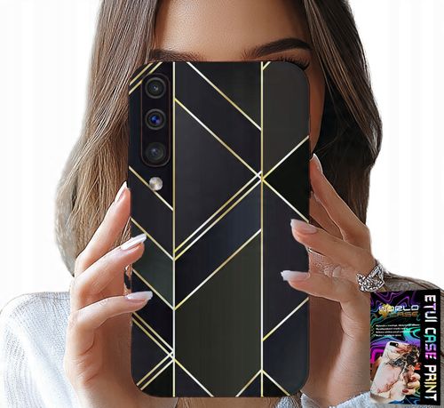 ETUI DO SAMSUNG GALAXY A70 - ZŁOTE RAMKI, ELEGANCKIE WZORY + SZKŁO na Arena.pl