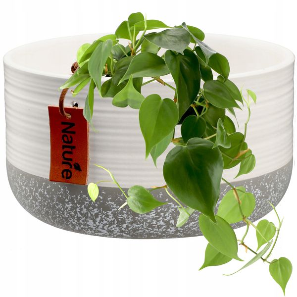 KADAX Doniczka Ceramiczna Osłonka 17x9cm Biała zdjęcie 7