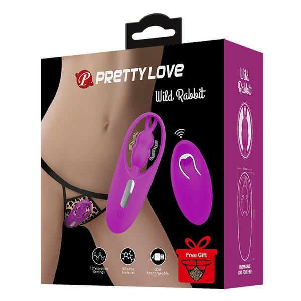 PRETTY LOVE - Wild Rabbit, 12 vibration functions Wireless remote control zdjęcie 7