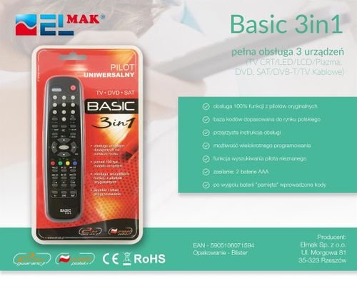 ELMAK BASIC 3W1 Pilot uniwersalny na Arena.pl