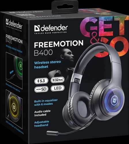 Słuchawki Bezprzewodowe Nauszne z Odpinanym Mikrofonem Bluetooth 5.3 LED SD na Arena.pl