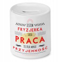 Skarbonka Dla Fryzjerki Idealny Imieniny Prezent Z Nadrukiem Ze Zdjęciem