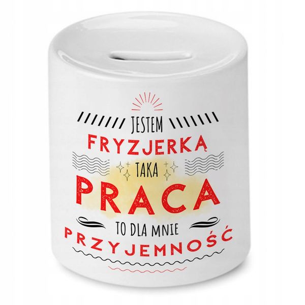 Skarbonka Dla Fryzjerki Idealny Imieniny Prezent Z Nadrukiem Ze Zdjęciem zdjęcie 1