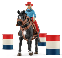 SCHLEICH Kowbojka i wyścig wokół beczek 42576