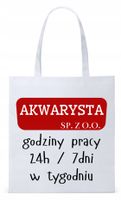 Torba Biała Eco Shopper Dla Akwarysty Prezent Z Nadrukiem Ze Zdjęciem