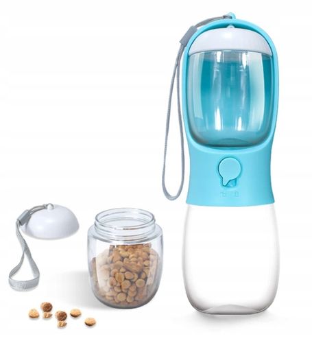 PRZENOŚNA BUTELKA BIDON MISKA POIDŁO NA WODĘ KARMĘ JEDZENIE DLA PSA KOTA na Arena.pl